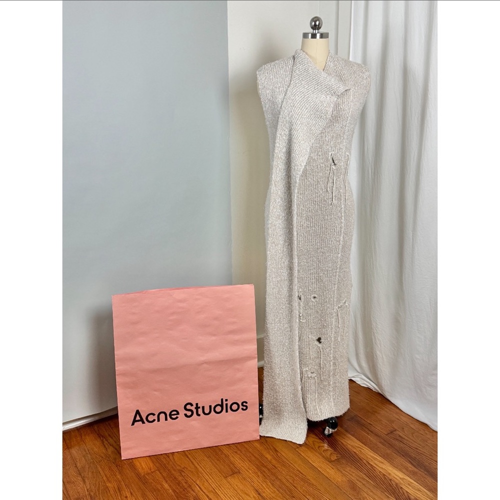 Acne Studios Distressed Ribbed Knit Dress - Picture 10 of 16